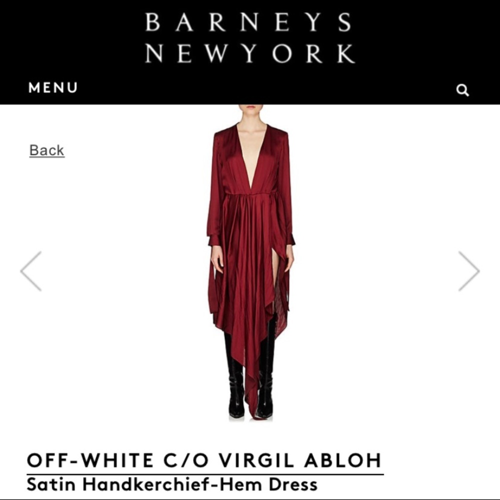 Off White C/O Virgil ABLOH Satin Dress